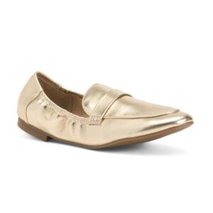 Charles by Charles David Light Gold Metallic Smooth Flats Women’s Size 5